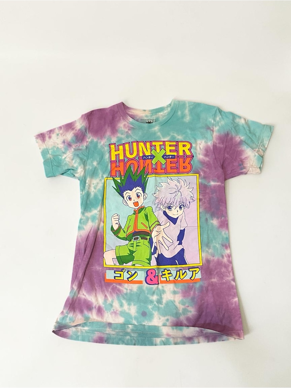 Hunter x Hunter Kids Tie-Dye Graphic Tee - Purple & Teal